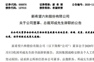 新希望总裁邓成辞职，80后地产人张明贵接任